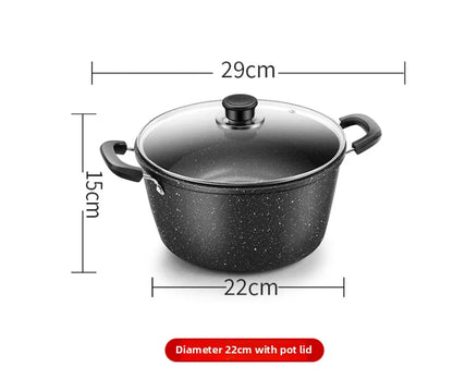 Pot à Soupe en Pierre Maifan avec Couvercle - Ustensile Induction