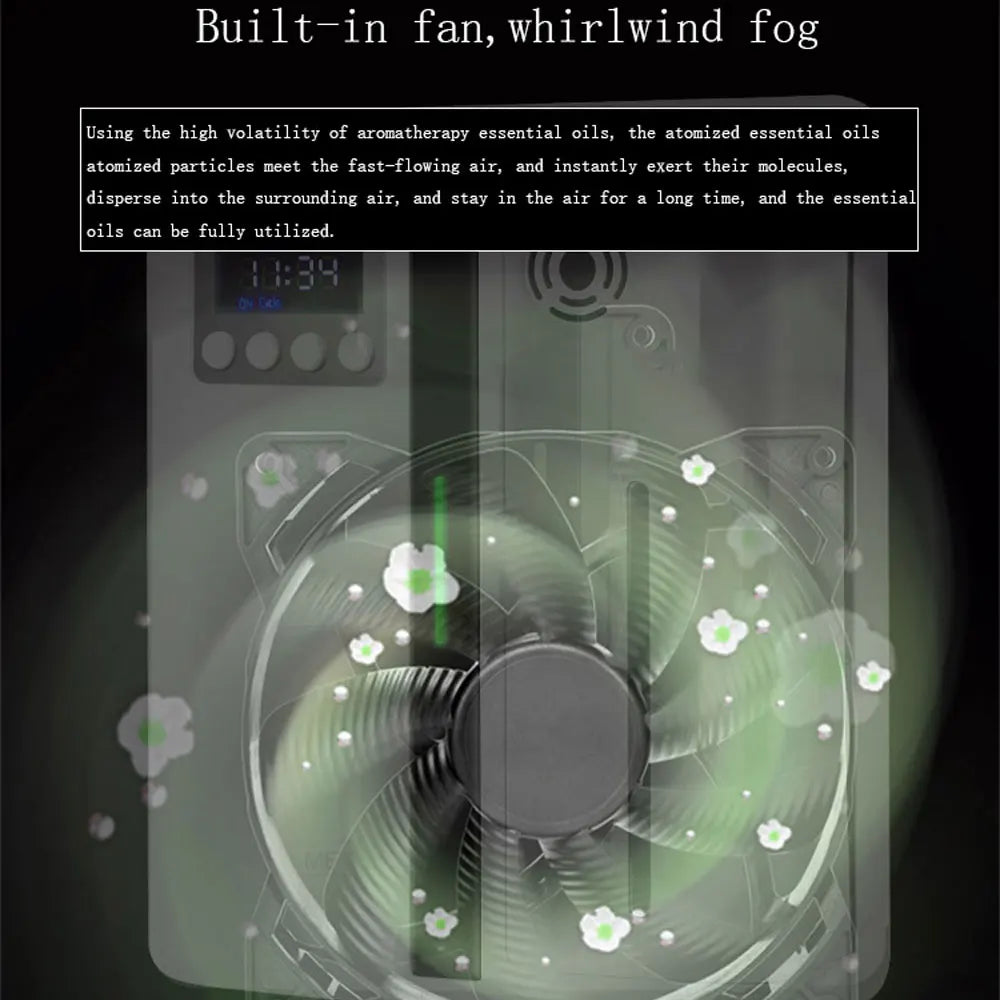 Diffuseur d'Arôme Mural 160ML avec Ventilateur pour Grand Espace