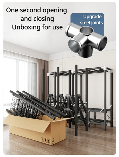 Armoire pliante en acier durable - Rangement pratique sans installation