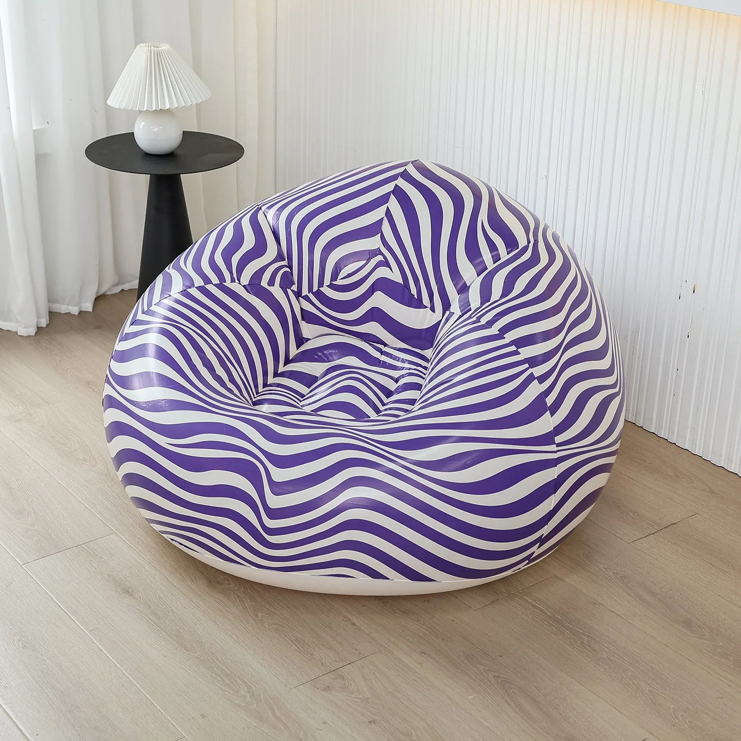 Canapé gonflable inclinable et pliable pour extérieur - Confort rayé