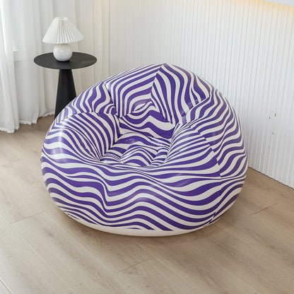 Canapé gonflable inclinable et pliable pour extérieur - Confort rayé