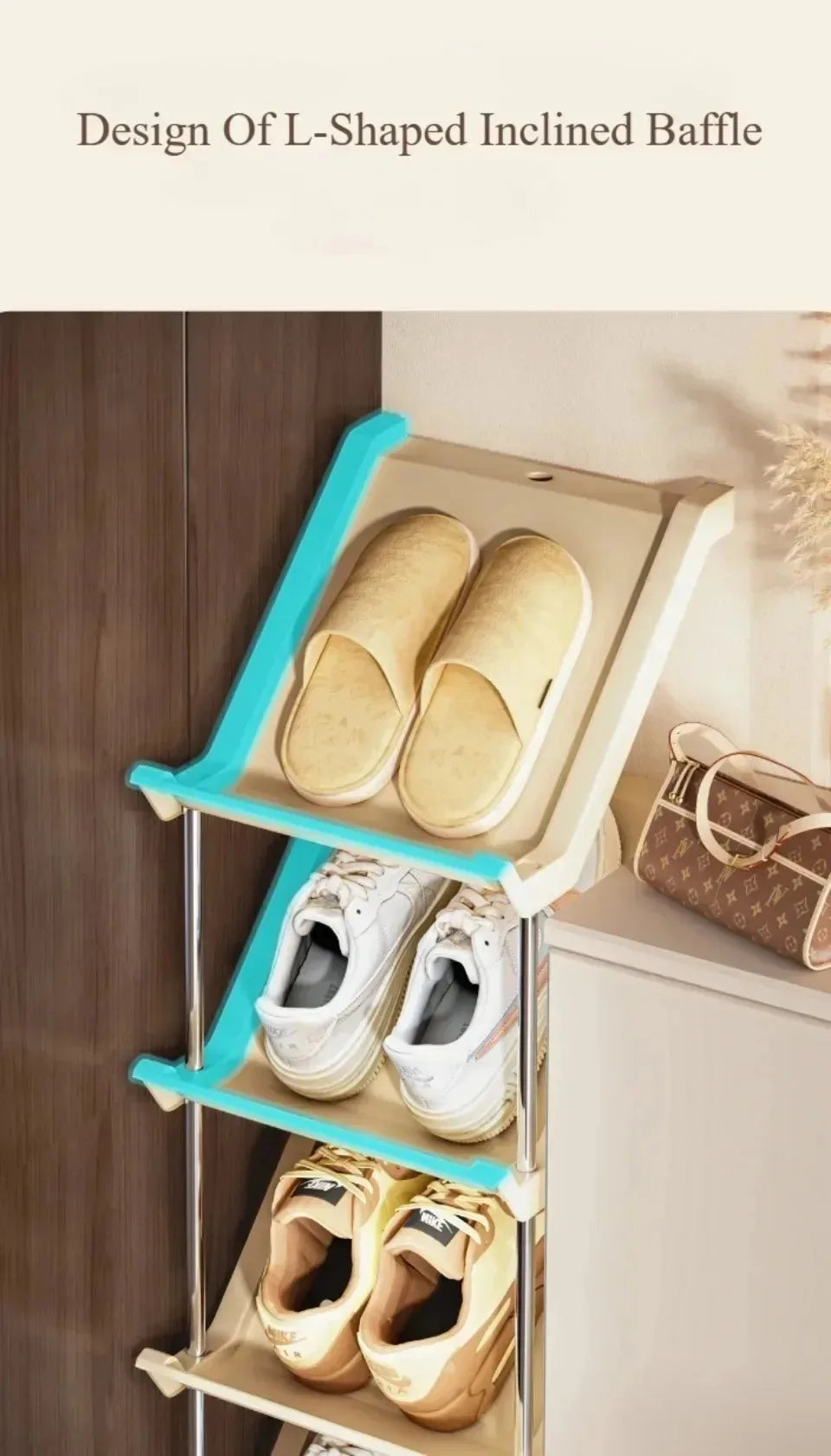 Étagère à chaussures empilable étroite pour un rangement optimal