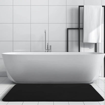 Tapis de bain antidérapant en velours corail - Confort et style