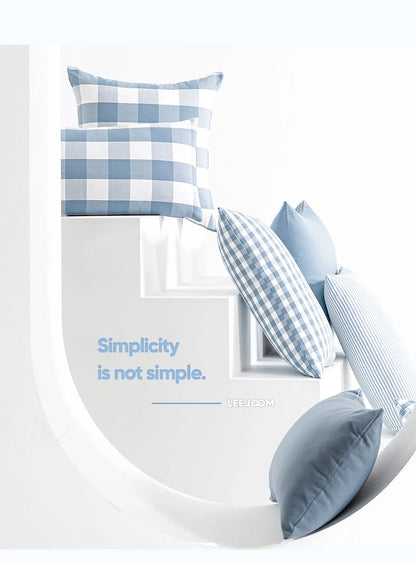 Taie d'oreiller LEEJOOM bleu clair pour bébé - Housse décorative 30x50 cm