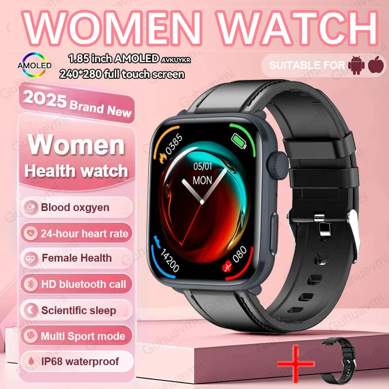 Montre Intelligente Xiaomi Femme - Diagnostic AI, HRV, PPG, IP68