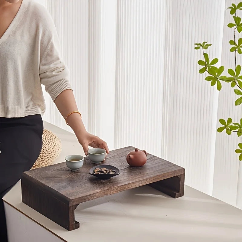 Table de lit en bois rectangulaire pliable pour méditation
