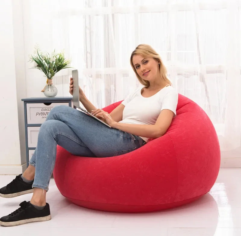 Canapé Gonflable Confortable en PVC - Chaise Longue Tatami