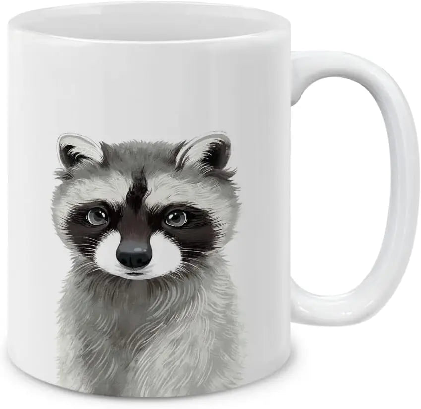 Tasse à café raton laveur - Idée cadeau Noël & hiver