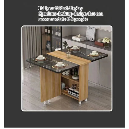 Table à Manger Pliante Rectangulaire Multifonction pour Petit Appartement
