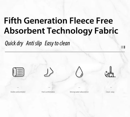 Tapis de Bain en Diatomite Antidérapant - Séchage Rapide & Lavable