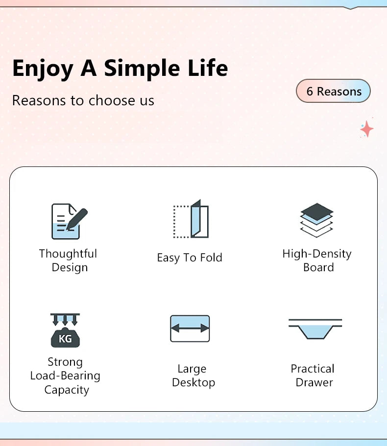 Bureau d'Ordinateur Pliable et Réglable pour Petite Espace