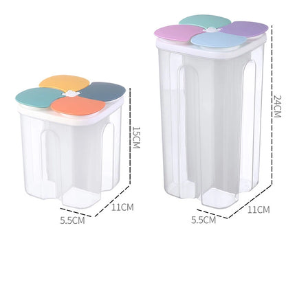 Boîte de rangement hermétique pour céréales - 4 grilles en plastique