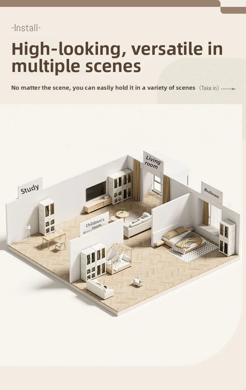 Armoire de rangement pliable multifonction pour vêtements et maison