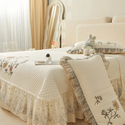 Ensemble de couvre-lit d'été brodé chic - léger et doux, 1 à 3 pièces