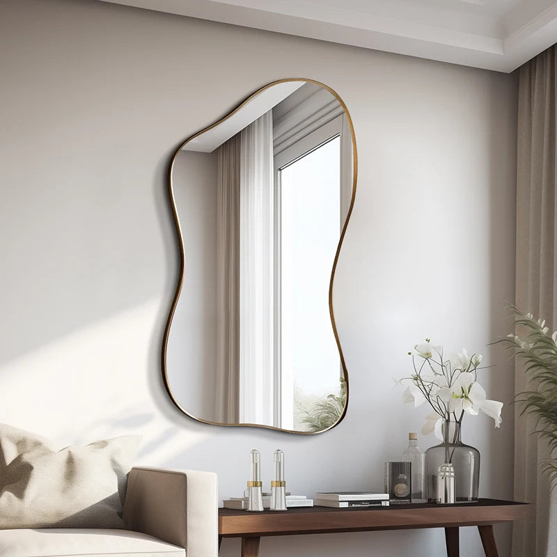 Miroir mural de luxe Xenomorph, grand miroir décoratif unique