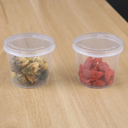 Boîte alimentaire transparente 100 pièces - Idéale pour légumes & chutney