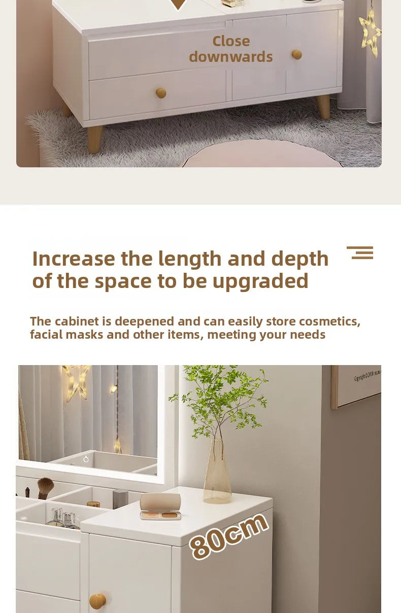 Coiffeuse moderne avec baie vitrée pour chambre à coucher