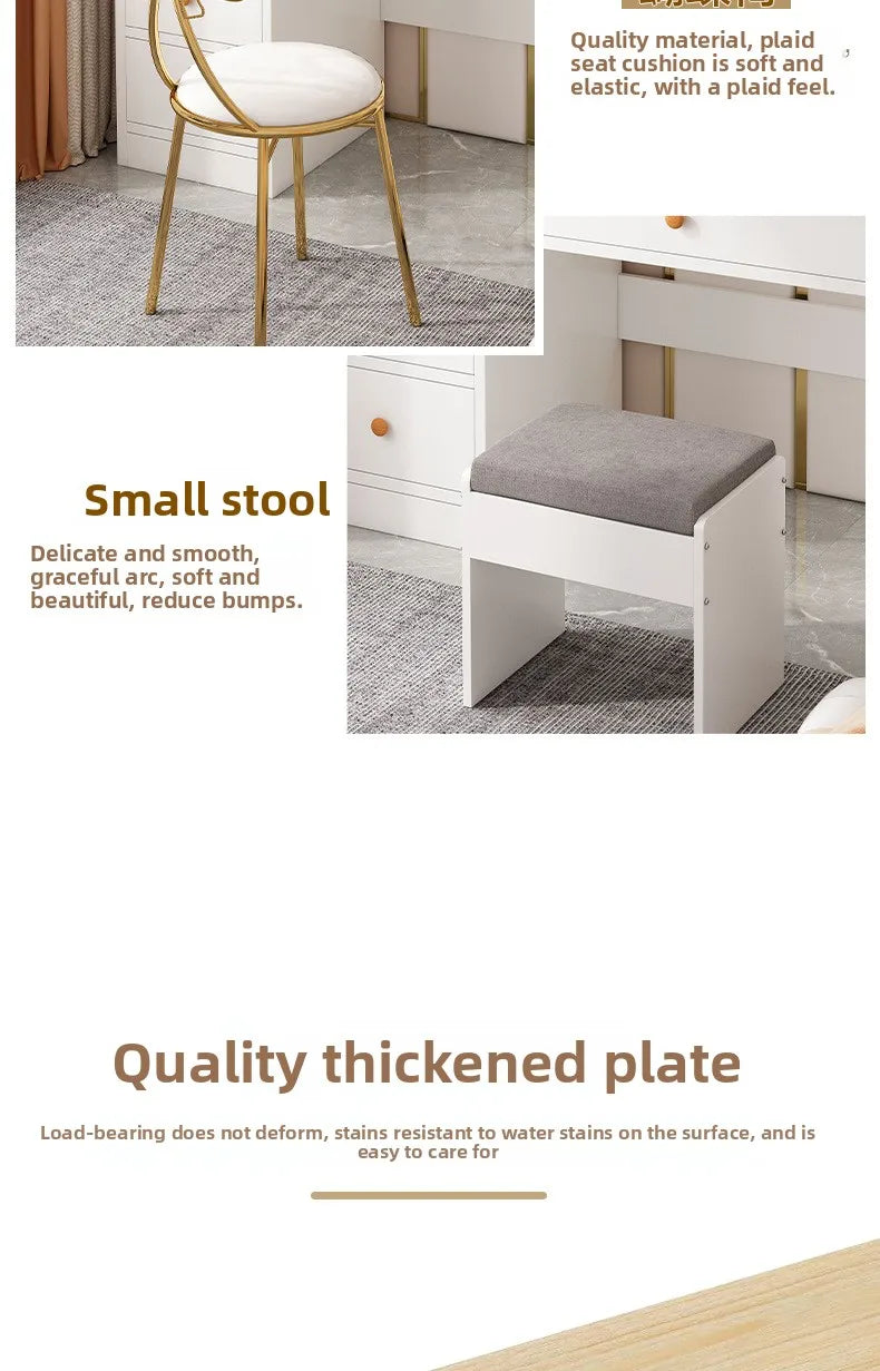 Commode avec Miroir : Table de Maquillage Rangement Petit Appartement