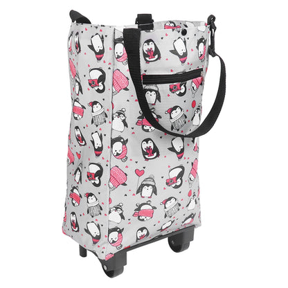 Chariot de Shopping Pliable avec Roulettes pour Homme - Pratique et Fonctionnel