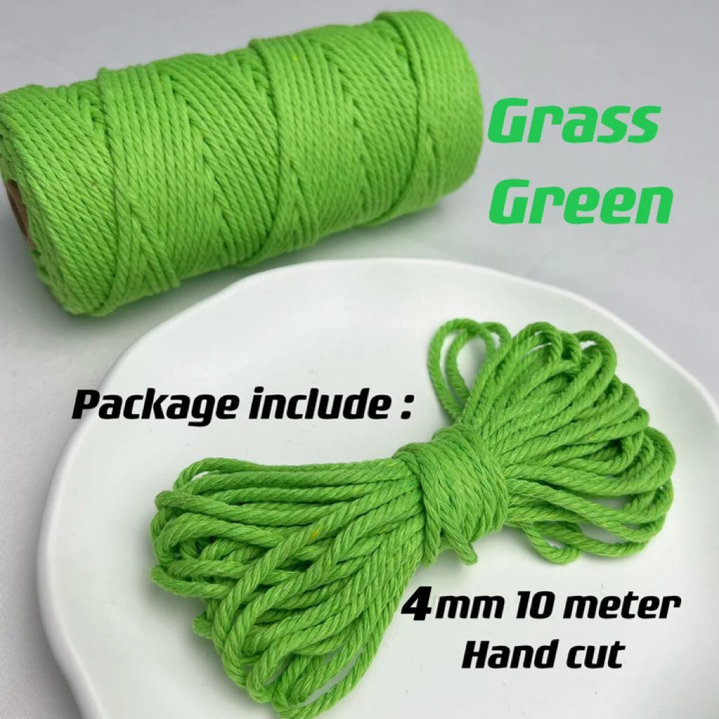Corde en coton naturel 4mm pour macramé - 10m de créativité DIY