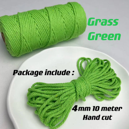 Corde en coton naturel 4mm pour macramé - 10m de créativité DIY