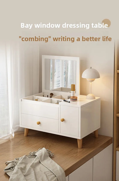 Coiffeuse moderne avec baie vitrée pour chambre à coucher