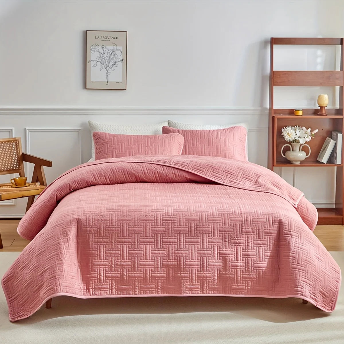 Couverture de lit 3 pièces en polyester doux - Confort toutes saisons