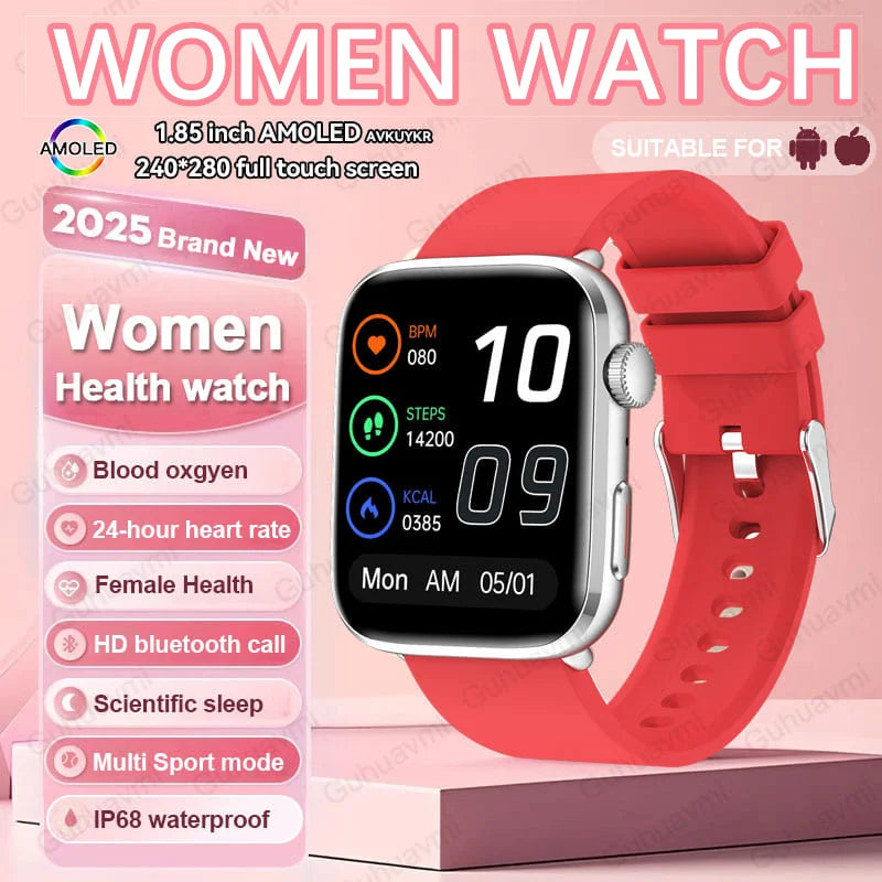 Montre Intelligente Xiaomi Femme - Diagnostic AI, HRV, PPG, IP68