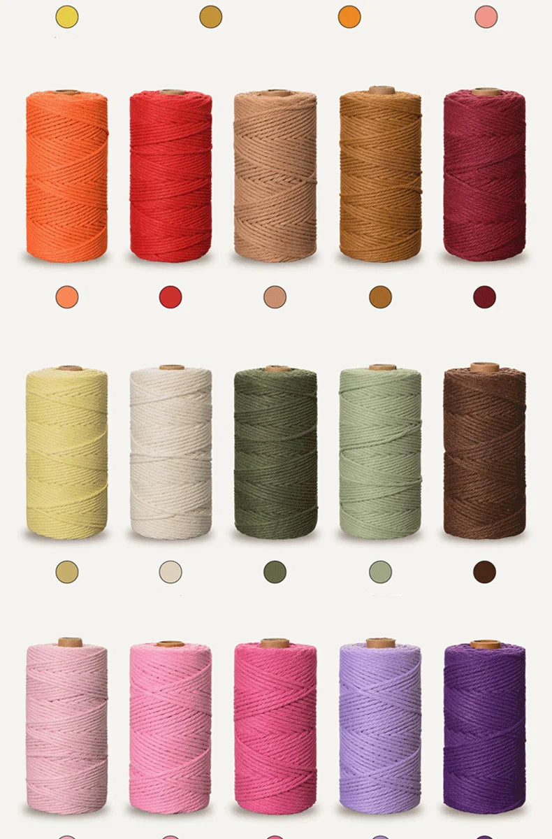 Corde en coton naturel 4mm pour macramé - 10m de créativité DIY