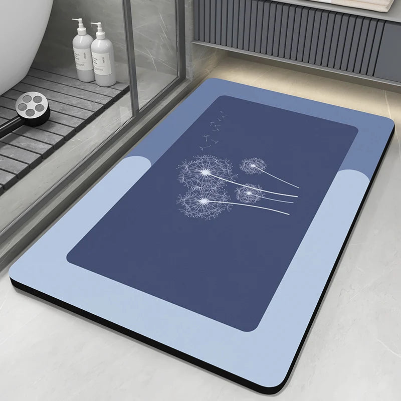 Tapis de Bain en Diatomite Antidérapant - Séchage Rapide & Lavable