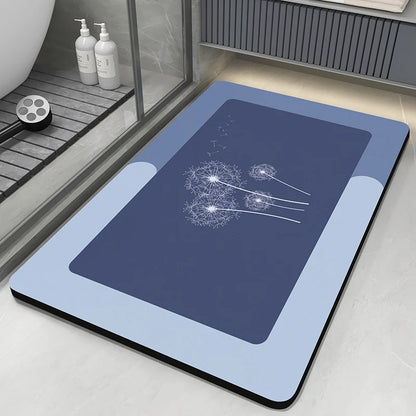 Tapis de Bain en Diatomite Antidérapant - Séchage Rapide & Lavable