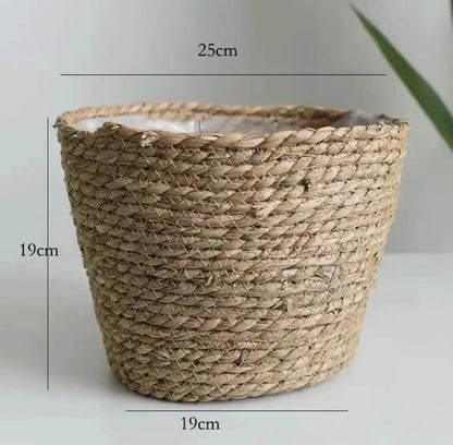 Panier de Jardinière en Osier Naturel - Pot de Fleur Rotin 20/25/30CM