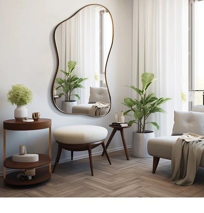 Miroir mural de luxe Xenomorph, grand miroir décoratif unique