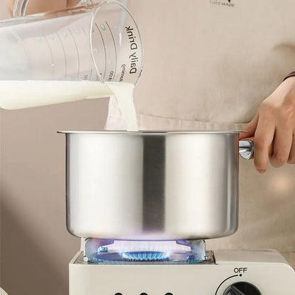 Marmite en inox 20cm avec panier - Casserole à induction et manche bois