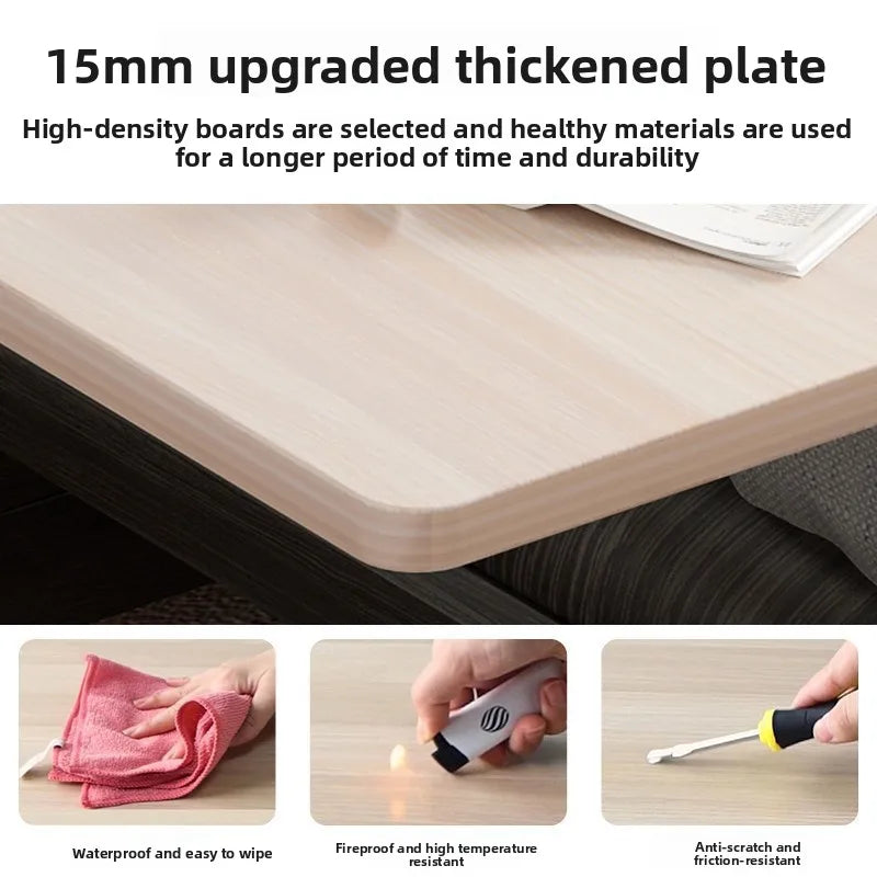 Table pliante mobile avec rouleaux - Table de chevet polyvalente