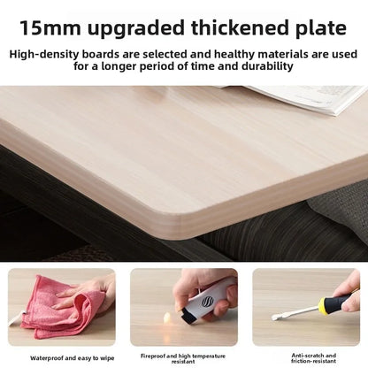 Table pliante mobile avec rouleaux - Table de chevet polyvalente