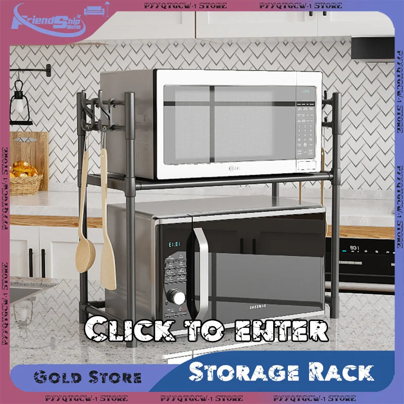 Étagère de Cuisine Multicouche pour Micro-Ondes et Condiments