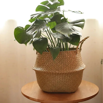 Panier en osier marin suspendu - Rangement élégant pour la maison