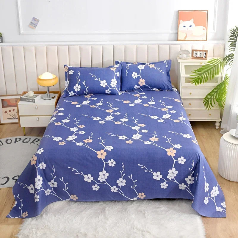 Draps de Lit Fleuri Réactifs pour Lit Double, Simple, Queen, King