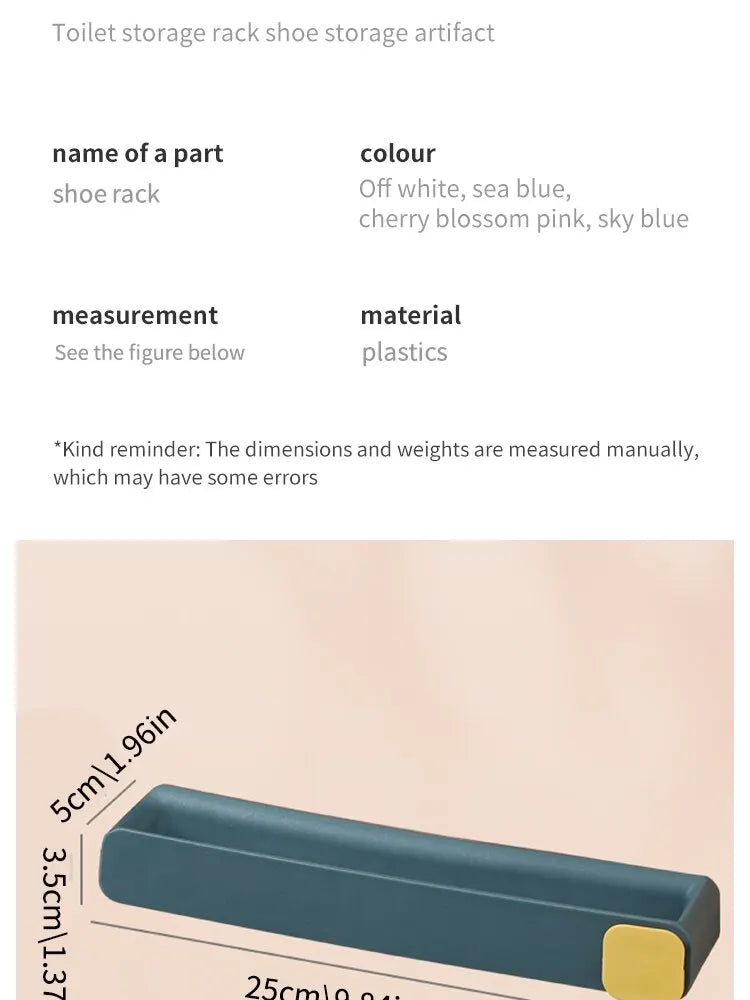 Étagère Murale Salle de Bains - Pantoufle Rack Économie d'Espace