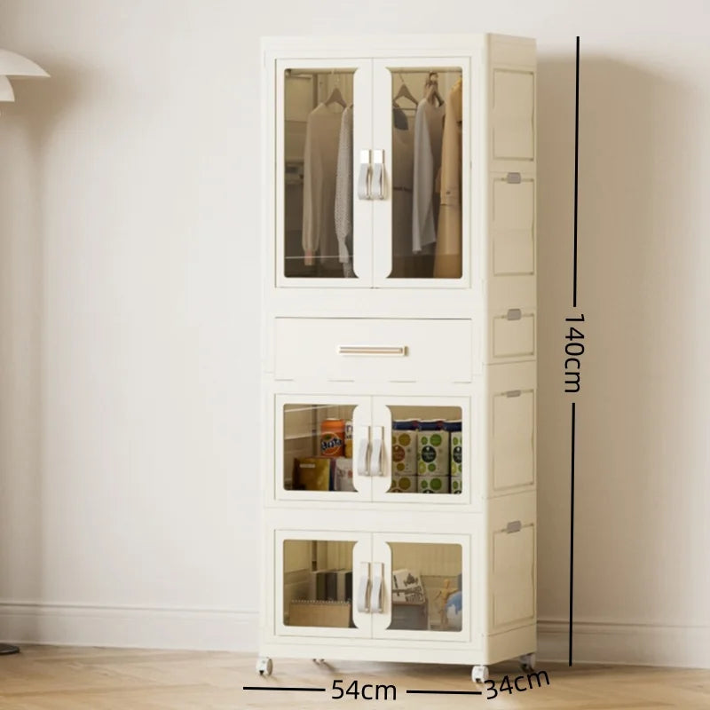 Armoire de rangement pliable multifonction pour vêtements et maison