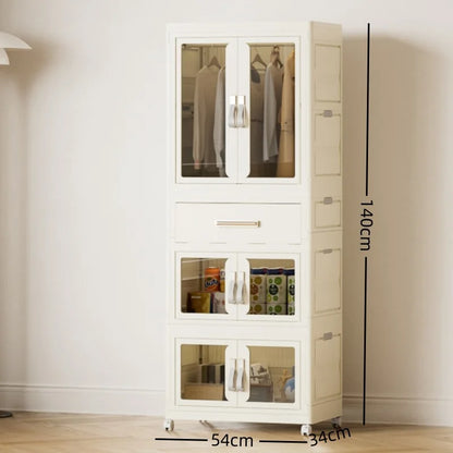 Armoire de rangement pliable multifonction pour vêtements et maison