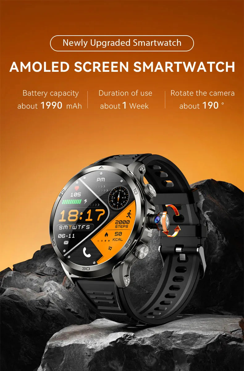 Montre Intelligente H19 Android 10.0 avec Caméra Rotative 1,95" AMOLED