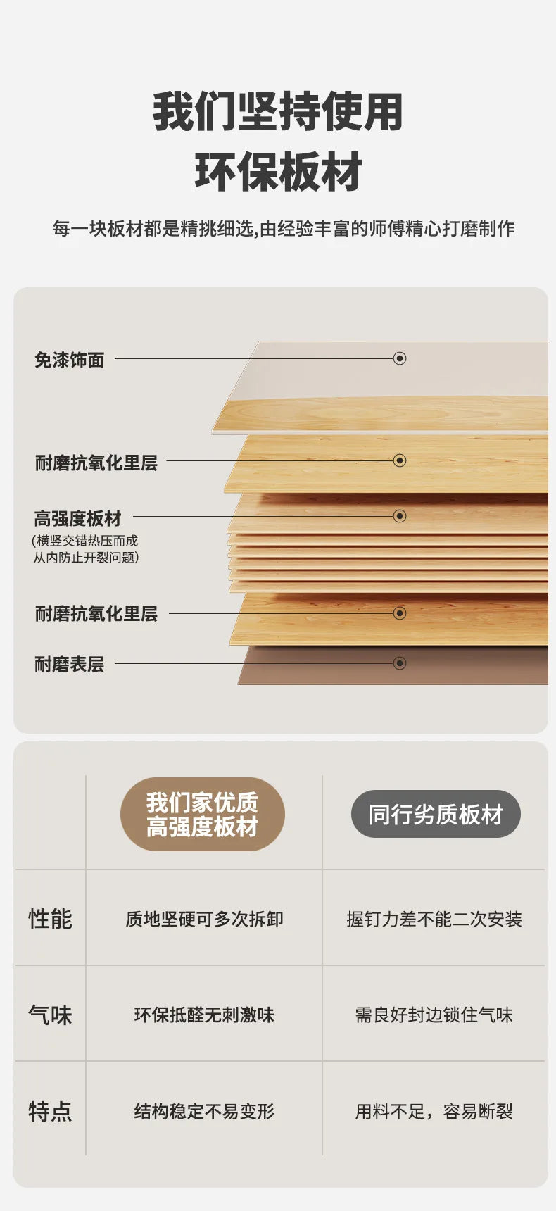 Table de chevet en bois massif avec 2 tiroirs - Design minimaliste