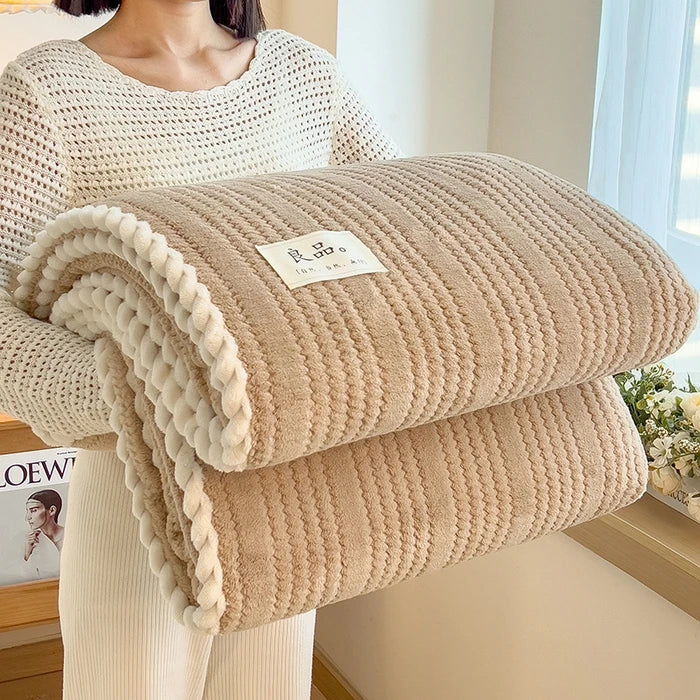 Couverture King Size à Carreaux - Chaude et Confortable pour Canapé