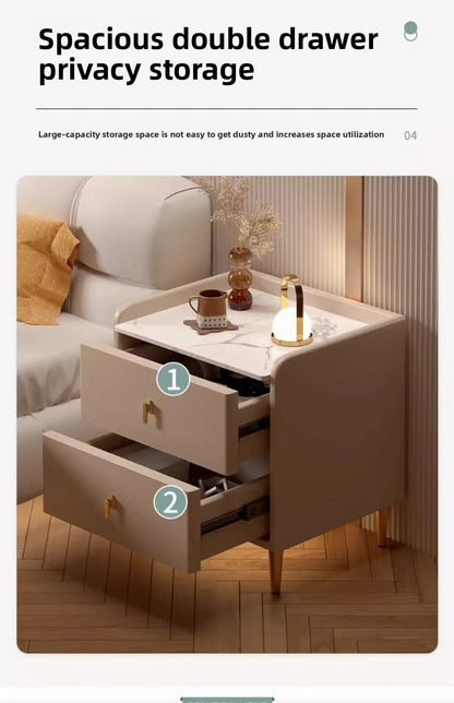 Table de chevet multifonctionnelle avec 3 tiroirs pour chambre