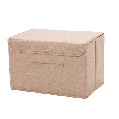 Organisateur de jouets pliant en coton et lin lavable - Panier pratique