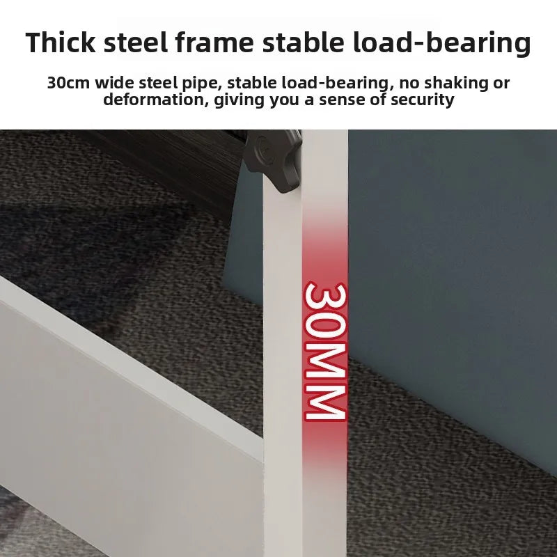 Table pliante mobile avec rouleaux - Table de chevet polyvalente