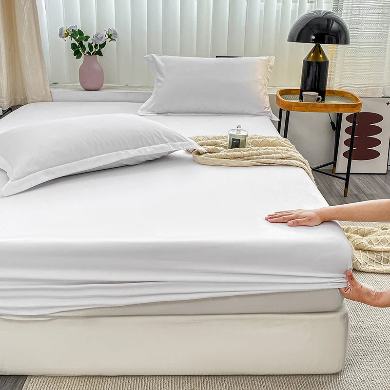 Drap-housse élastique antidérapant pour lits simples à King