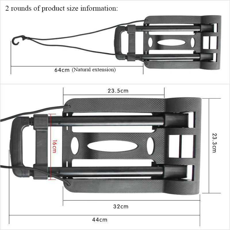 Chariot de courses pliable 4 roues - Camion portable jardin